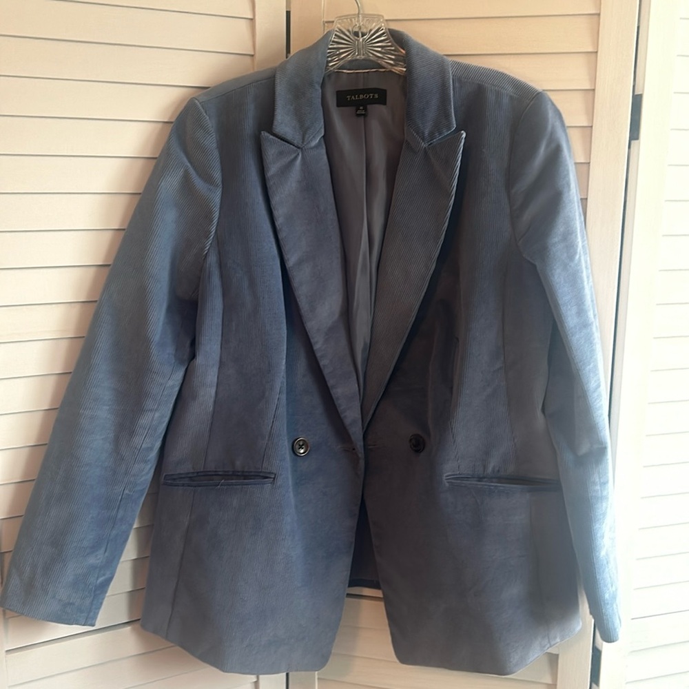NWOT Talbots blue corduroy jacket